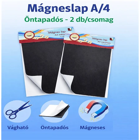 Mágneslap A/4 2db/csomag, öntapadó