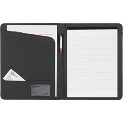 Mappa A/4 DIPLOMAT bőr, jegyzettömbbel, fekete, 25 x 32 x 1,8 cm