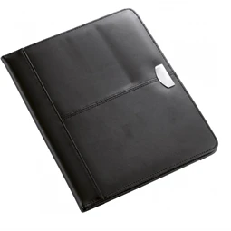 Mappa A/4 DIPLOMAT bőr, jegyzettömbbel, fekete, 25 x 32 x 1,8 cm