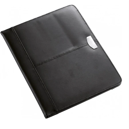 Mappa A/4 DIPLOMAT bőr, jegyzettömbbel, fekete, 25 x 32 x 1,8 cm