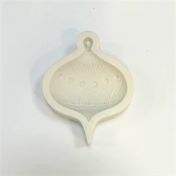 Marcipán/fondant szilikon mintázó, Karácsonyi függő dísz IV. 8x7cm