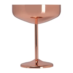 Martini pohár, réz bevonattal, 300ml rose gold színben fénylik, 11,7x14,5cm