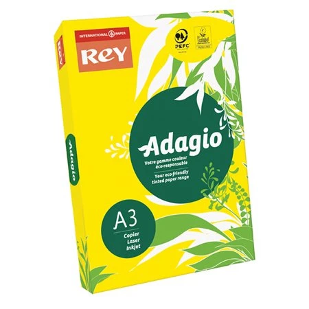 Másolópapír színes A/3 REY Adagio 80g, intenzív sárga