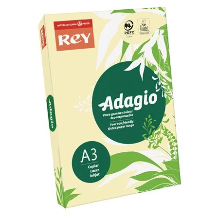 Másolópapír színes A/3 REY Adagio 80g, pasztell sárga