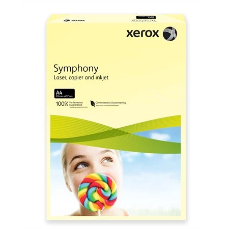 Másolópapír színes A/4, 160g. XEROX Symphony sárga (pasztell) 250lap/csomag