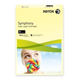 Másolópapír színes A/4, 160g. XEROX Symphony sárga (pasztell) 250lap/csomag