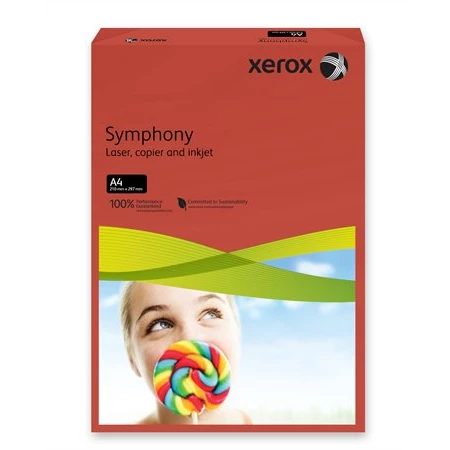 Másolópapír színes A/4, 160g. XEROX Symphony sötétpiros (intenzív) 250lap/csomag