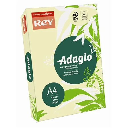 Másolópapír színes A/4 REY Adagio 160g, pasztell sárga, 250lap/csomag