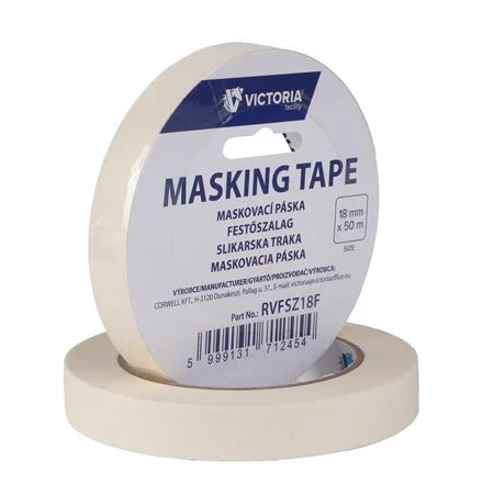 Maszkolószalag 18 mm x 50 m, VICTORIA FACILITY, fehér festőszalag