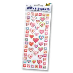 Matrica 3D matrica, szívecskés motívumokkal, szívek