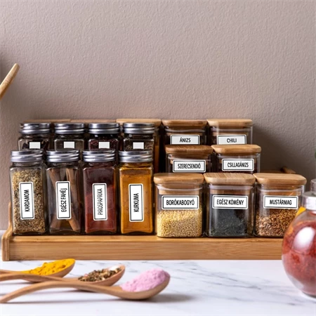 Matrica 56 fűszer név + 8 üres, 3cm