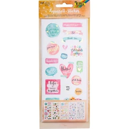 Matrica szett 157db-os akvarell szívek