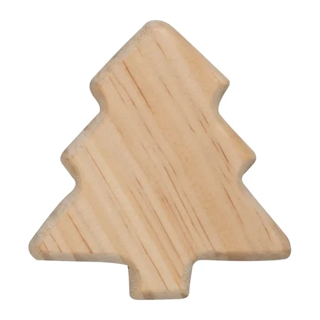 Mécsestartó fa mécsestartó fenyőfa formában, 8,5 x 1,8 x 9 cm, teamécsessel együtt