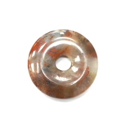 Medál ásvány hatású fánk alakú 45mm vörös-opál 1db
