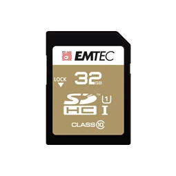 Memóriakártya, microSDHC, 32GB, UHS-I/U1, 85/20 MB/s, adapter, EMTEC "Elite Gold"