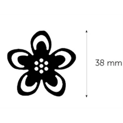 Mintalyukasztó 3D 38mm Virág Sziluett lyukasztó