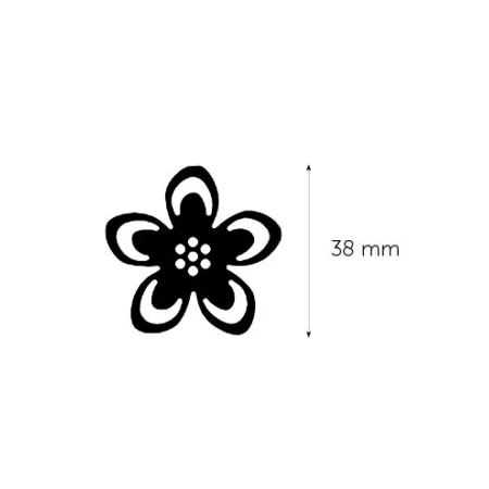 Mintalyukasztó 3D 38mm Virág Sziluett lyukasztó