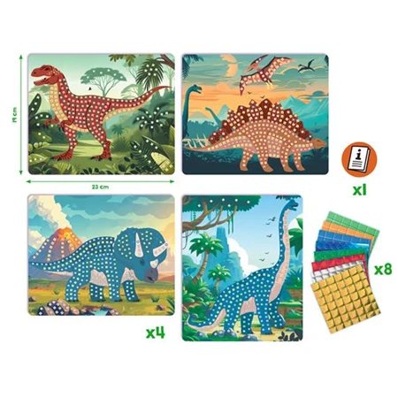 Mozaikos képkészítő, dinoszaurusz, MAPED CREATIV Mosaic Creations