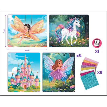 Készségfejlesztő MAPED Mozaikos képkészítő, tündérvilág, MAPED CREATIV Mosaic Creations