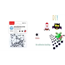 Mozgó szem kör 10mm 100db/csomag öntapadó