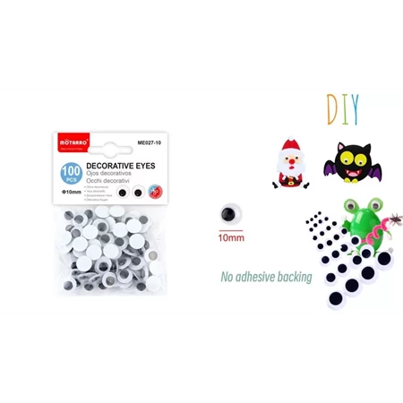 Mozgó szem kör 10mm 100db/csomag öntapadó