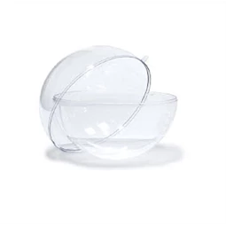 Műanyag átlátszó szétszedhető gömb 7cm