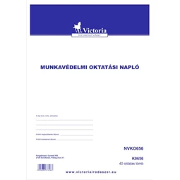 Munkavédelmi oktatási napló A/4 VICTORIA, 40oldal