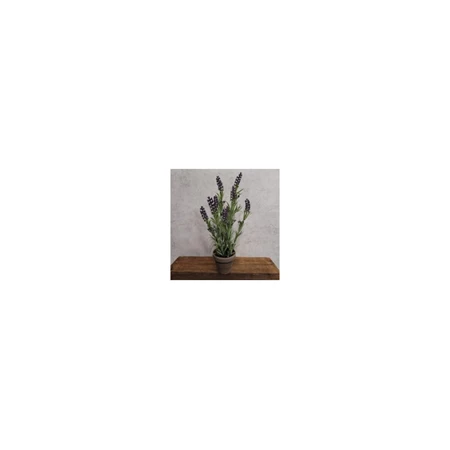 Művirág Levendula, szürke agyagcserépben 40cm