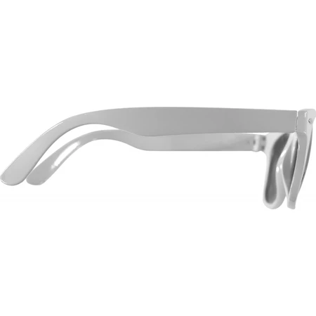 Napszemüveg UV 400 védelem, fehér kalsszikus stílusú keret 4,6x14x15cm