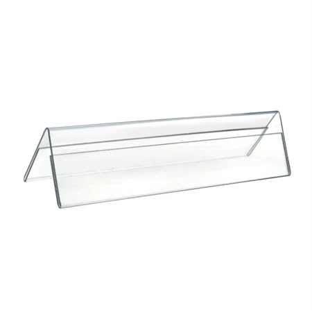 Névtábla asztali plexi tartó 211x45 mm-es, 2mm vastag