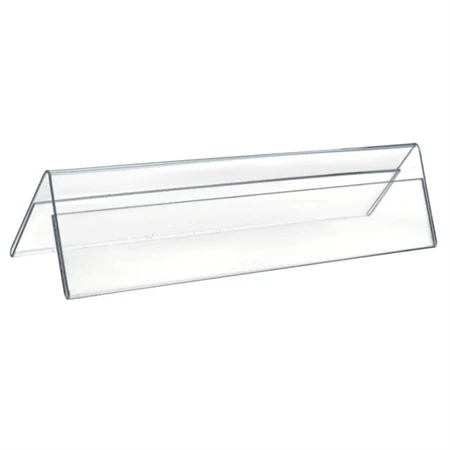 Névtábla asztali plexi tartó 300x107mm, 2mm vastag