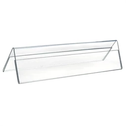 Névtábla asztali plexi tartó 300x70mm, 2mm vastag