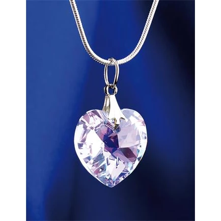 Nyaklánc, Crystals from SWAROVSKI® kristályos szív alakú medállal, fehér színjátszós