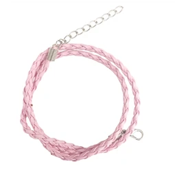 Nyaklánc alap fonott bőr rózsaszín 1db