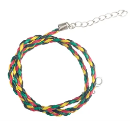 Nyaklánc alap fonott bőr színes 1db