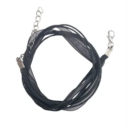 Nyaklánc organza szalagos fekete