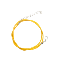 Nyaklánc szintetikus zsinór napsárga 1db