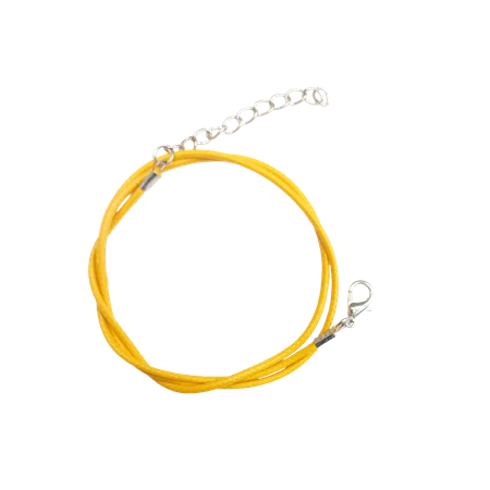 Nyaklánc szintetikus zsinór napsárga 1db