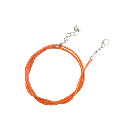 Nyaklánc szintetikus zsinór narancs 1db