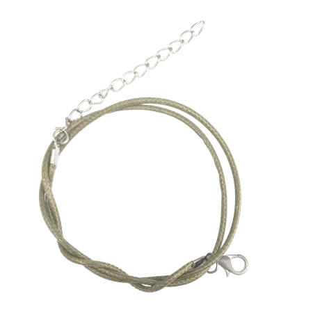 Nyaklánc szintetikus zsinór zöld 1db