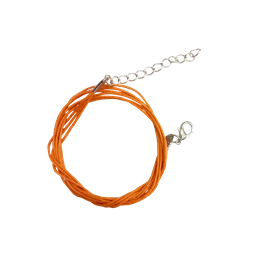 Nyaklánc viaszolt pamutszál narancs 1db