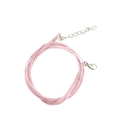 Nyaklánc viaszolt pamutszál rózsaszín 1db