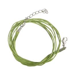 Nyaklánc viaszolt zsinór zöld 1db