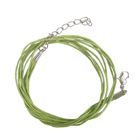 Nyaklánc viaszolt zsinór zöld 1db