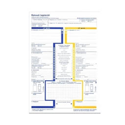 Nyo. Baleseti Bejelentőlap A/4 2 pld.