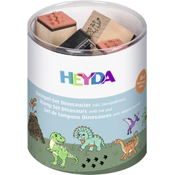 Nyomda készlet HEYDA 15db-os Dinoszaurusz + fekete bély.párna