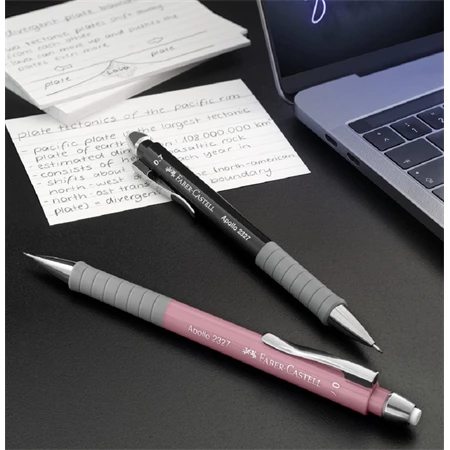 Nyomósirón Faber-Castell Apolló 0,5 2325 fekete, ergonómikus kialakítás