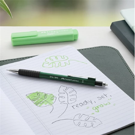 Nyomósirón Faber-Castell Grip 0,5 1345 metál zöld