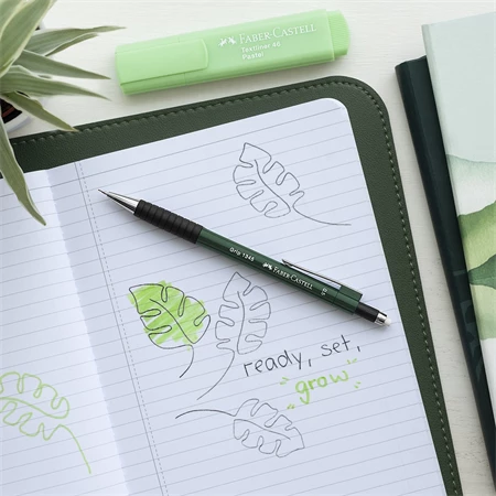 Nyomósirón Faber-Castell Grip 0,5 1345 metál zöld