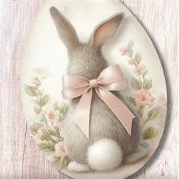 Nyomtatott dekorkarton 2mm vastag 6cm, Nyuszis tojások 3db/csomag